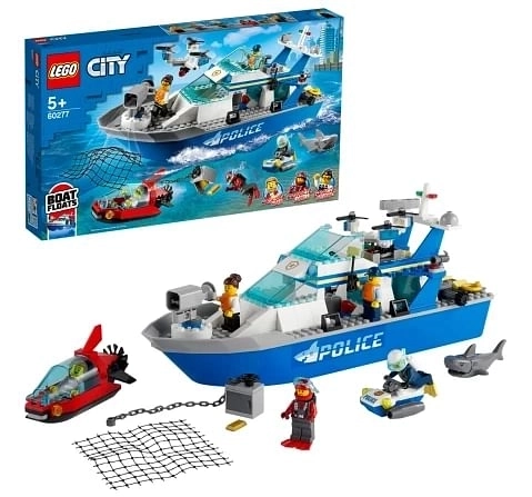 Lego City Police Patrol Boat 60277 Building Kit  Cool Police Toy for Kids, New 2021 (276 Pieces)