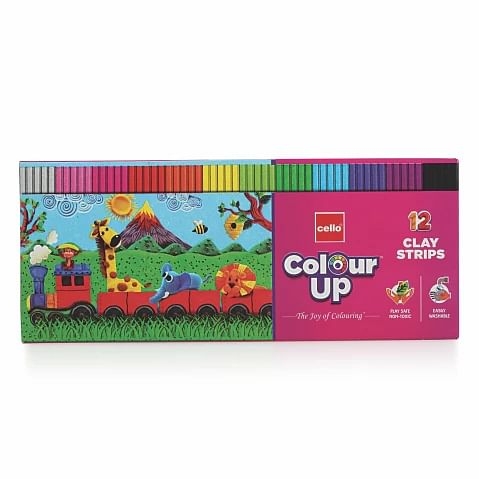 COLOURUP Colourup Clay Play Dough Clay Set for Kids, 12 Strips, Multicolour, 4Y+