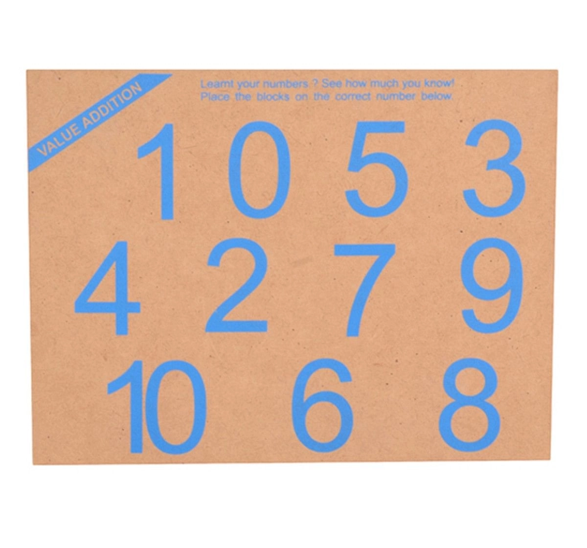 Skillofun Number on Picture Tray 0 to 10 with Knobs Multicolour 2Y+