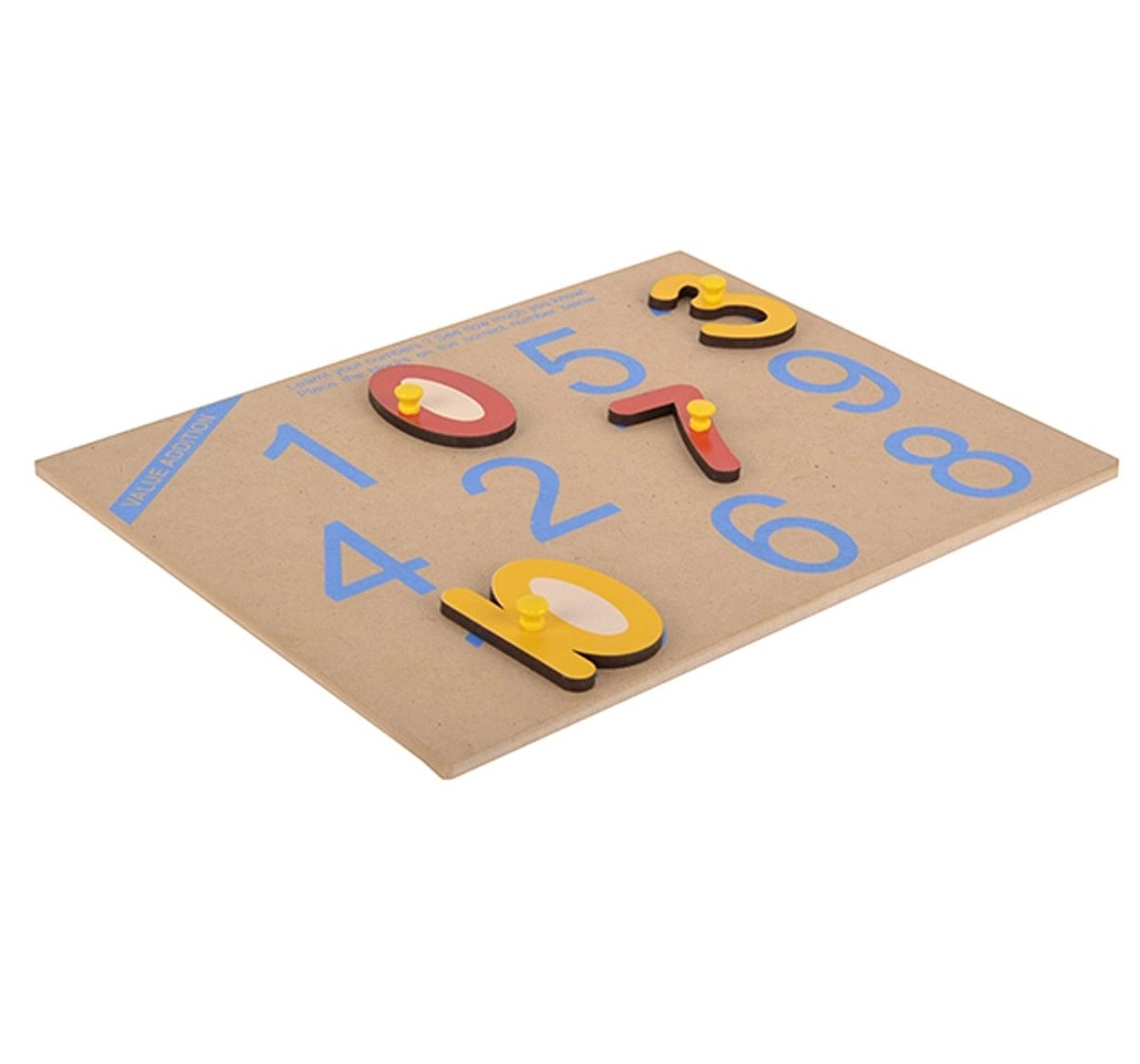Skillofun Number on Picture Tray 0 to 10 with Knobs Multicolour 2Y+