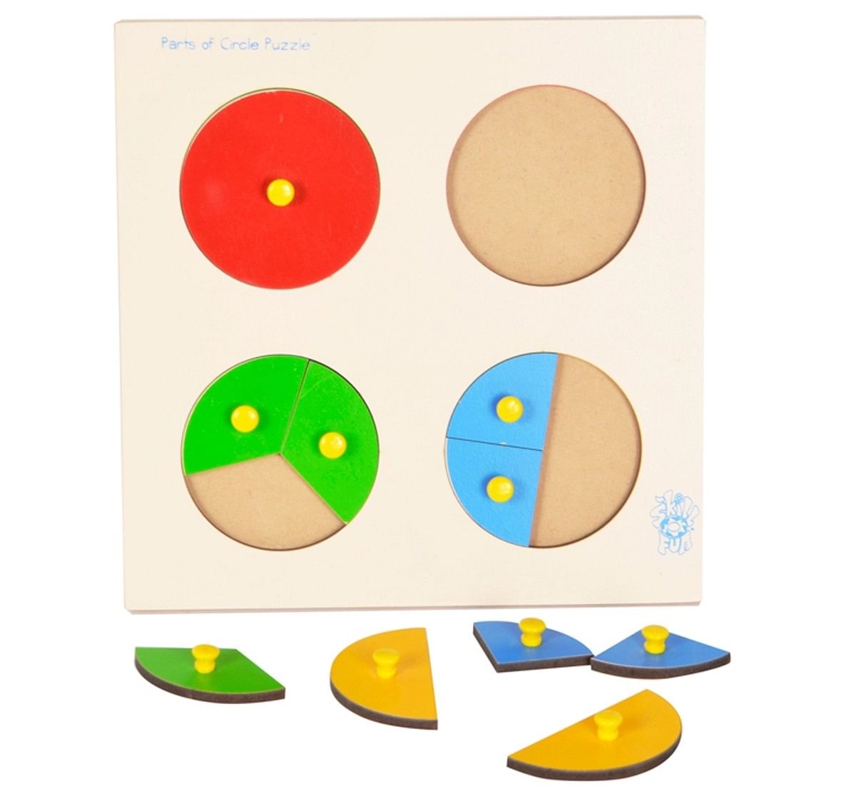 Skillofun Parts of Circle Tray with Knobs Multicolour 2Y+