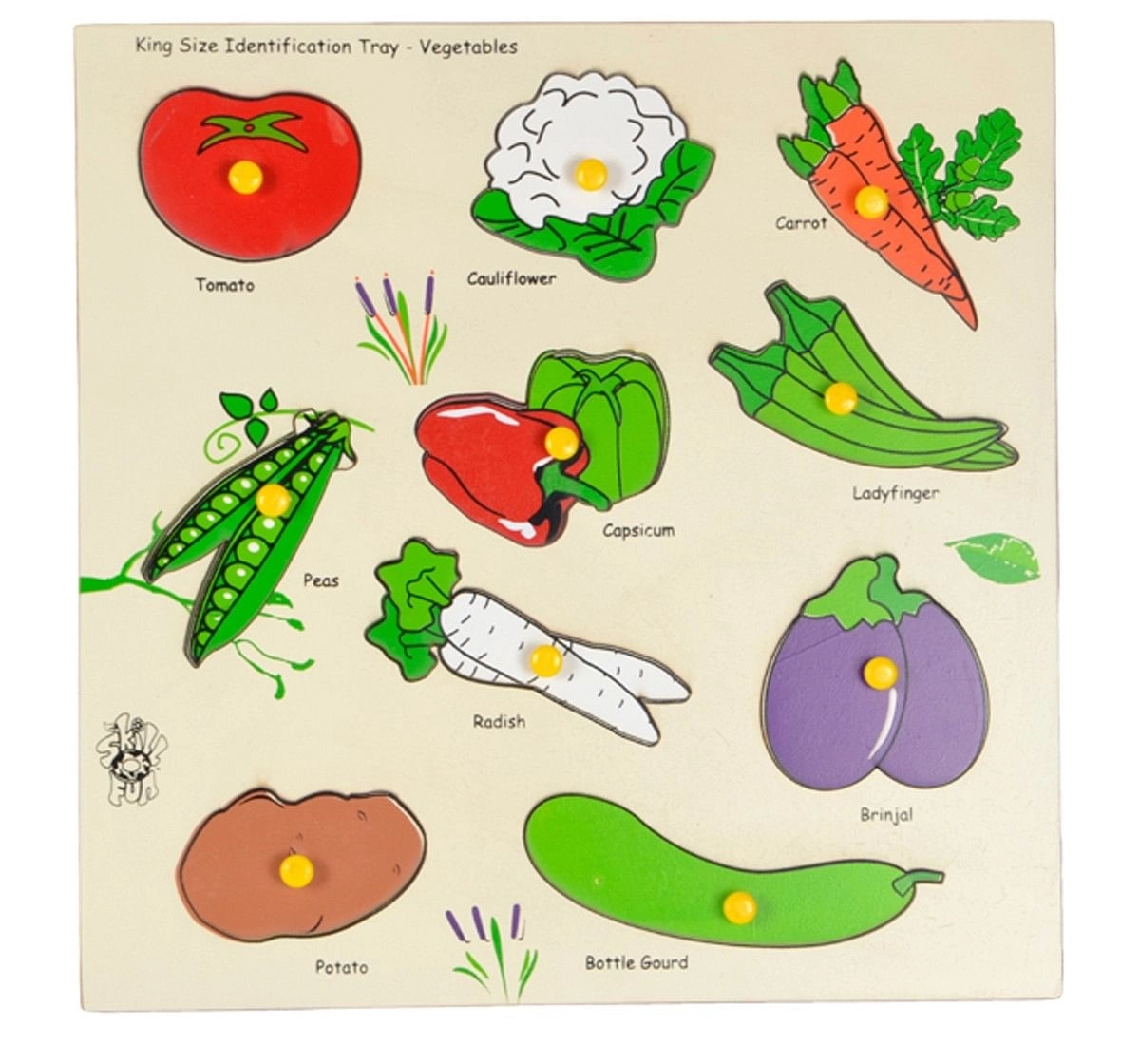 Skillofun King size Identification Tray Vegetables Multicolour 4Y+