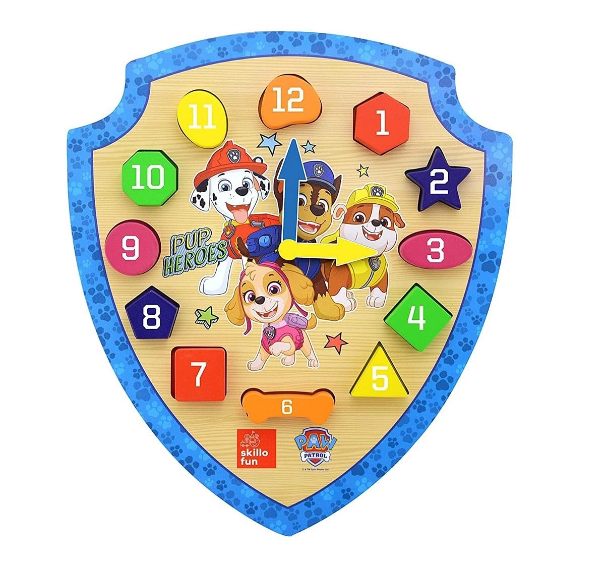 Skillofun Paw Patrol Shapes Clock Multicolour 3Y+