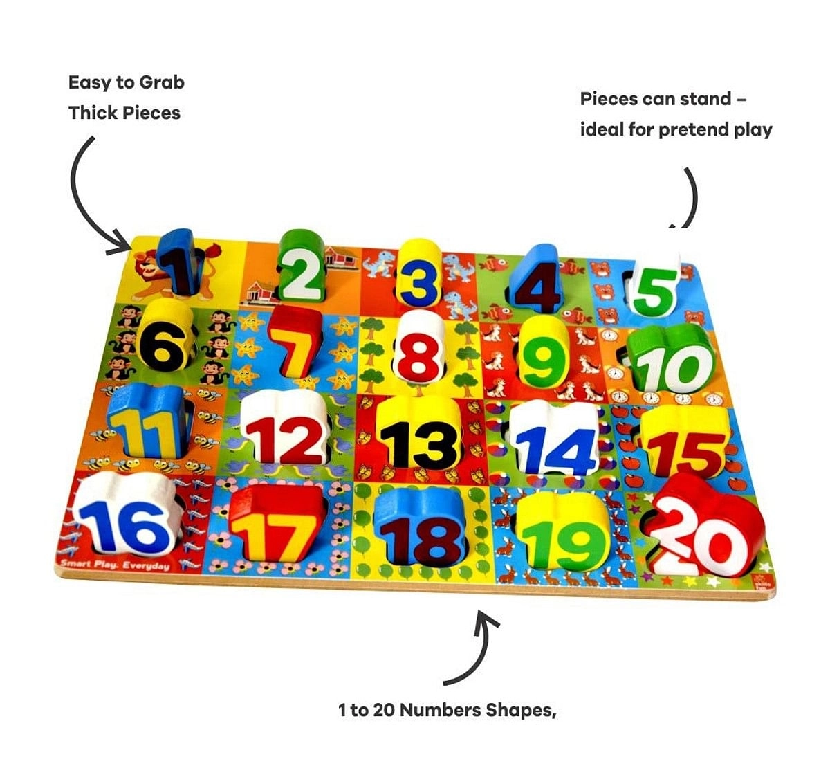 Skillofun Numbers Chunky Puzzles Multicolour 2Y+