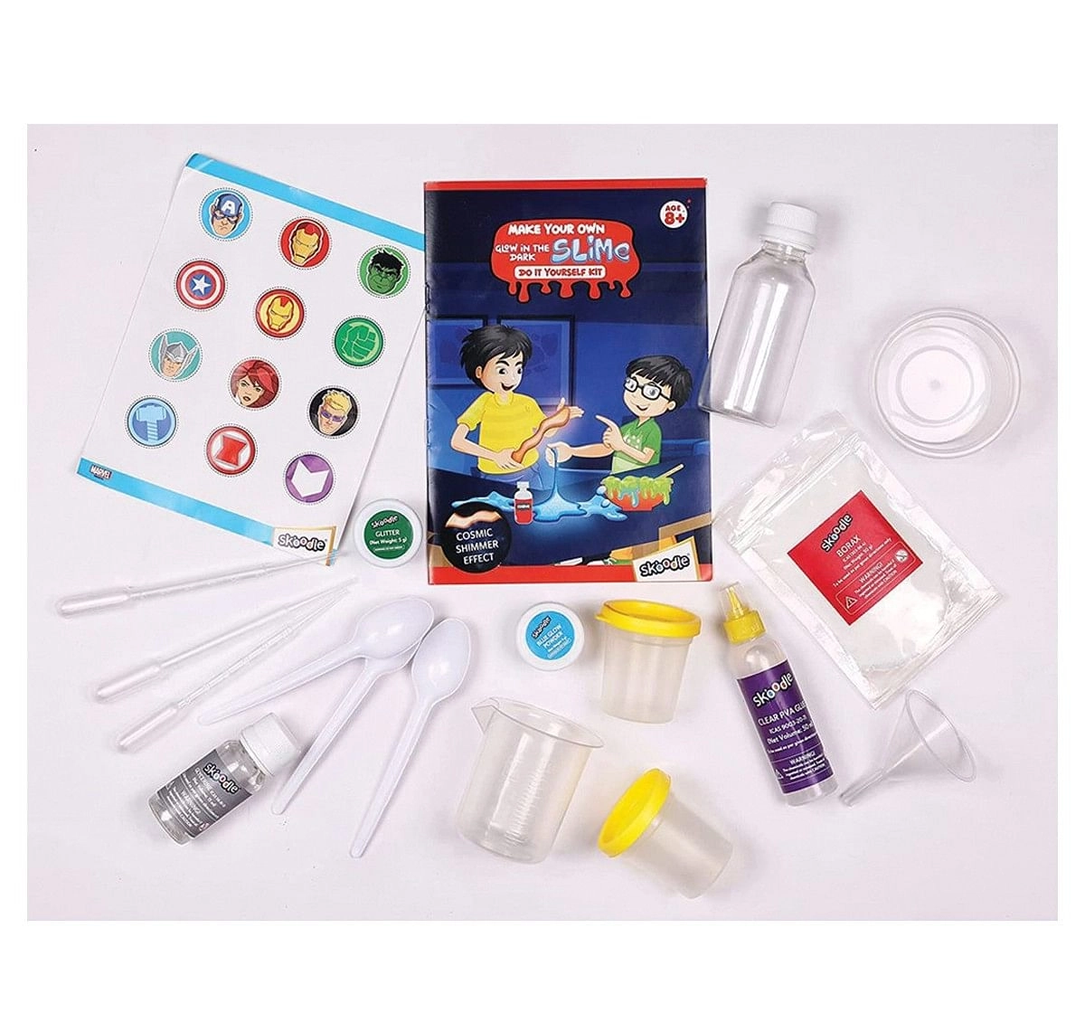 Marvel Avengers Glow in the Dark Cosmic Shimmer slime DIY Plastic Kit Multicolour 8Y+