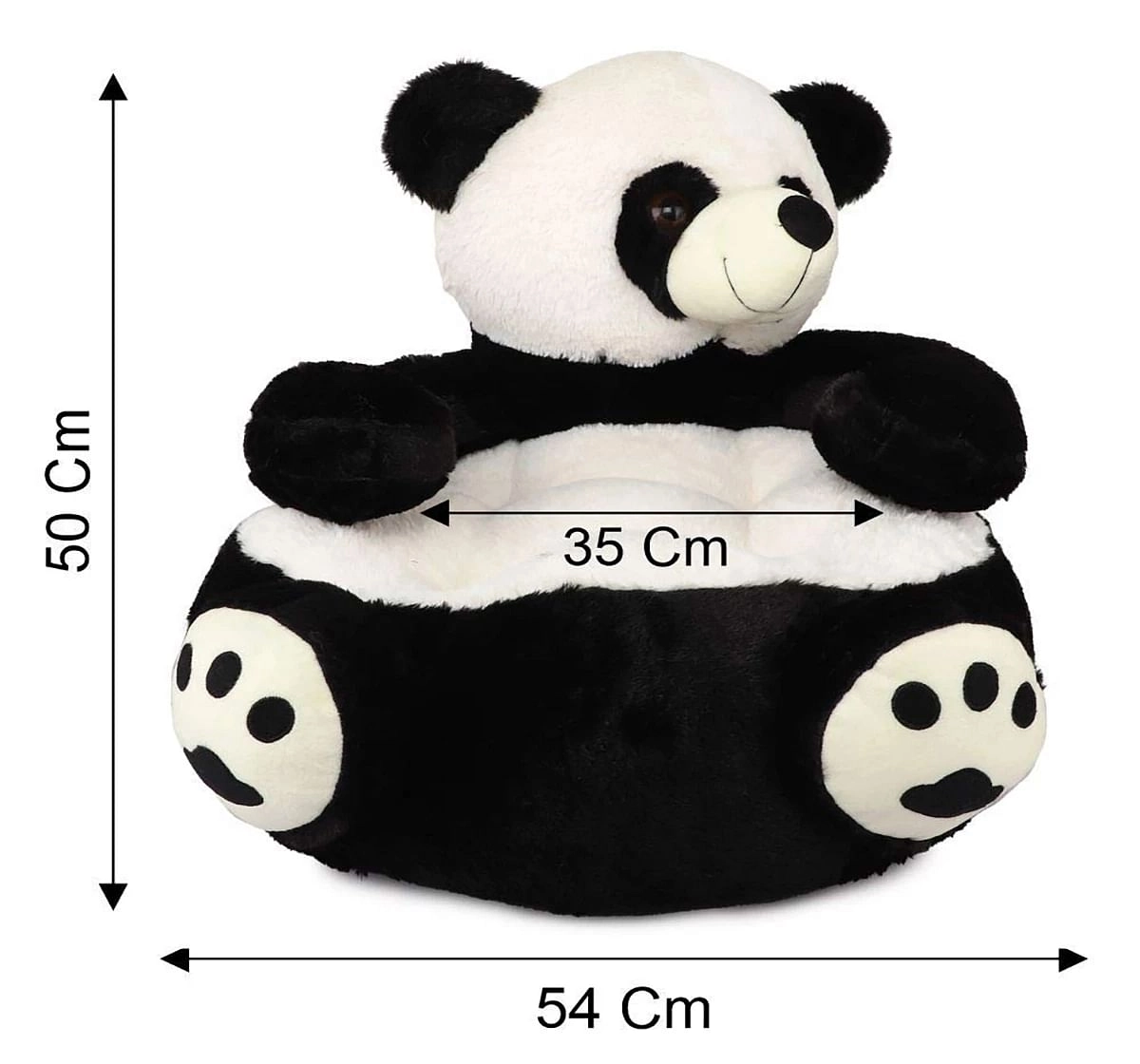 Plush Sitting Panda Armchair With Backrest, Cushion Comfortable Seat by Webby, Soft Toy For Kids (1-3 Years), Multicolor