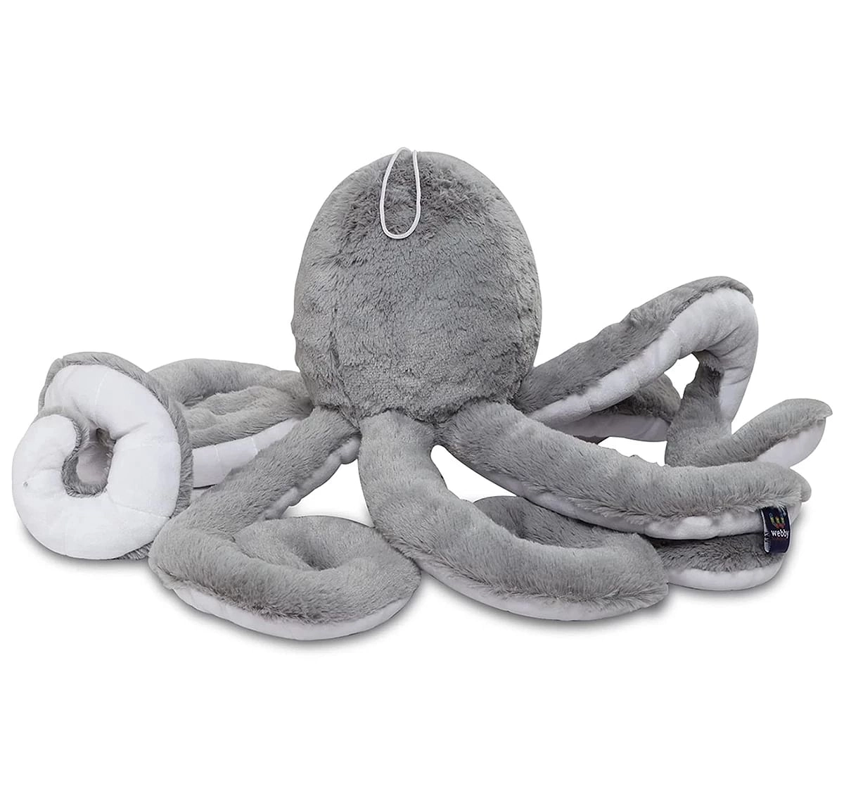 Webby Giant Stuffed Octopus Soft Toys Grey 3Y+