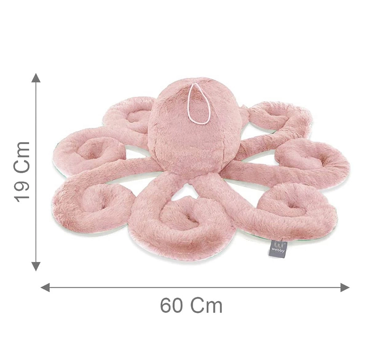 Webby Giant Stuffed Octopus Soft Toys Pink 3Y+