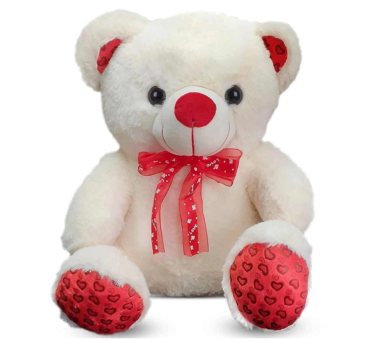 Webby Sitting Teddy With Bow 40 Cm Soft Toy Beige 2Y+