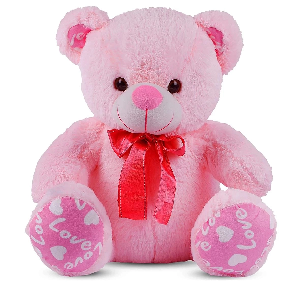 Webby Sitting Teddy With Bow 40 Cm Soft Toy Pink 2Y+