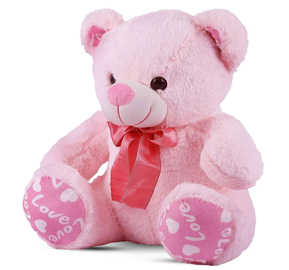 Webby Sitting Teddy With Bow 40 Cm Soft Toy Pink 2Y+