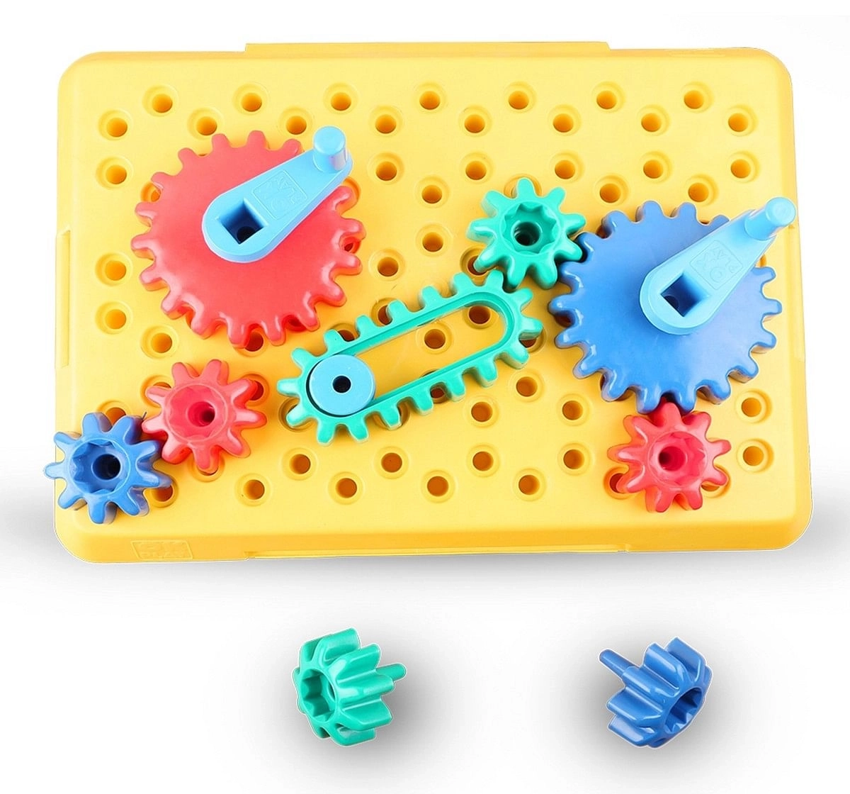 Ok Play Magic Gears Base with Small Large gears Sturdy plastic construction Multicolor 3Y+