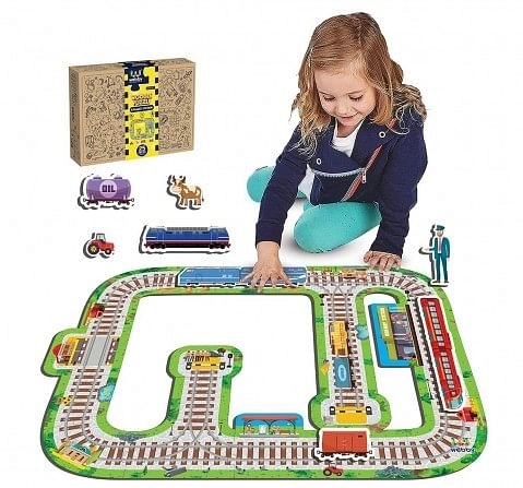 Webby Train Set Wooden Puzzle 25 pcs,  3Y+ (Multicolour)