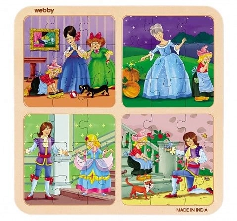 Webby Cinderella Story Wooden Puzzle 36pcs,  3Y+ (Multicolour)