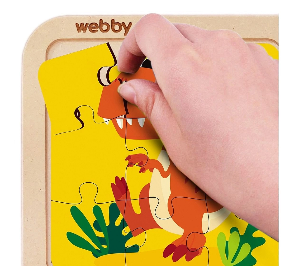 Webby 4in1 Dinosaur Wooden Puzzle 36pcs,  3Y+ (Multicolour)