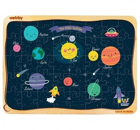 Webby Solar System Wooden Puzzle 40 Pcs,  3Y+ (Multicolour)