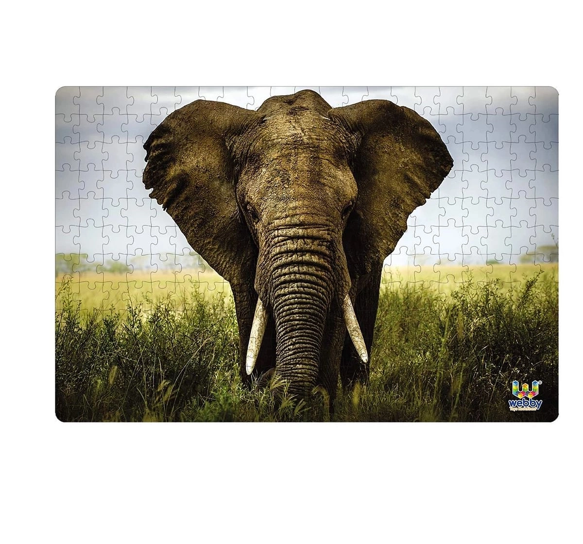Webby Wild Elephant 252 Pieces Wooden Puzzle for Kids 6Y+, Multicolour