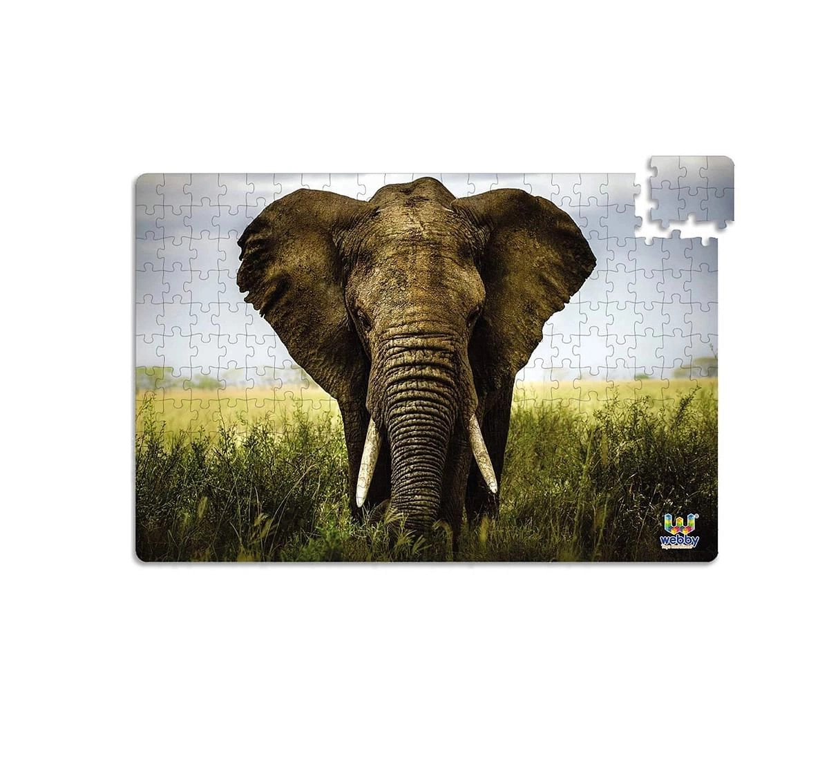 Webby Wild Elephant 252 Pieces Wooden Puzzle for Kids 6Y+, Multicolour