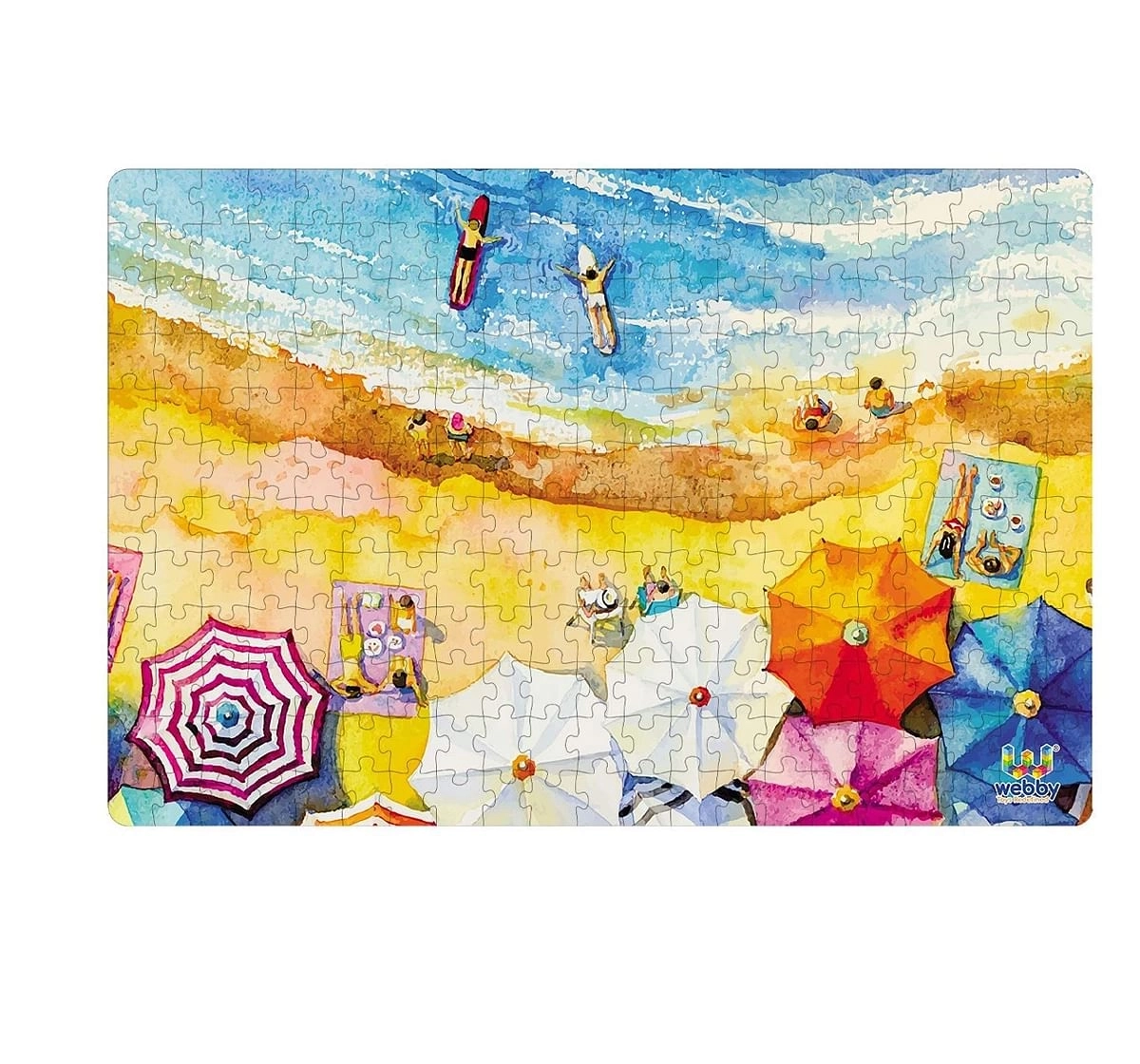 Webby Beach Painting 252 Pieces Wooden Puzzle for Kids 6Y+, Multicolour