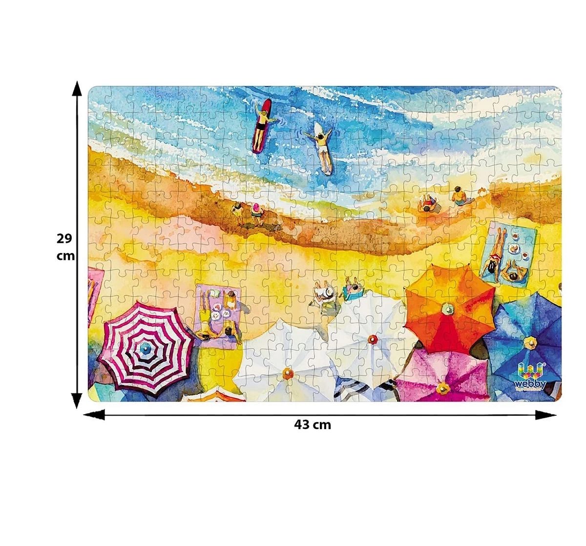Webby Beach Painting 252 Pieces Wooden Puzzle for Kids 6Y+, Multicolour