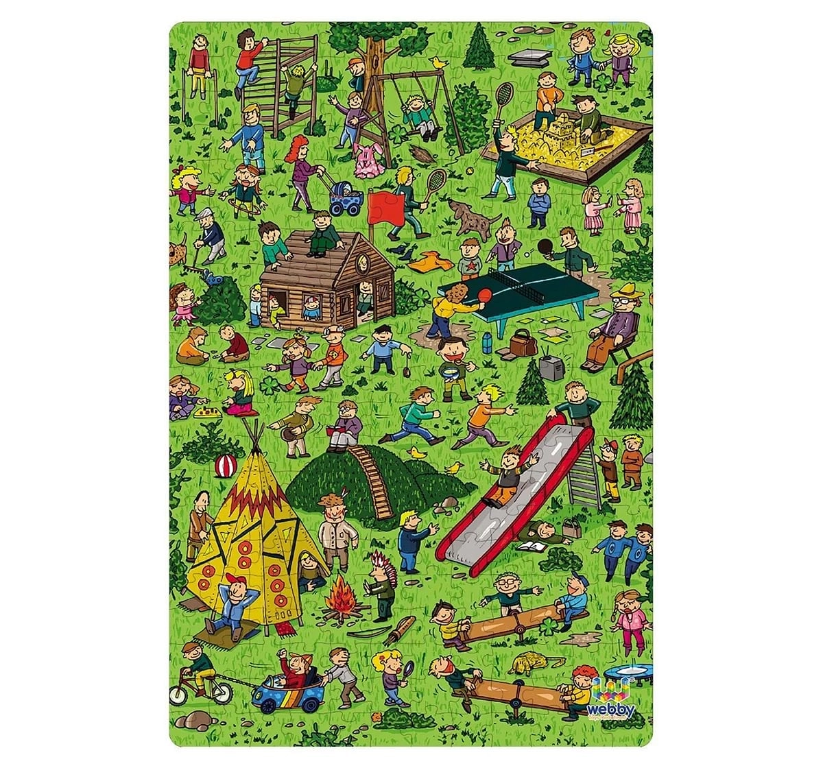 Webby City Park 252 Pieces Wooden Puzzle for Kids 6Y+, Multicolour