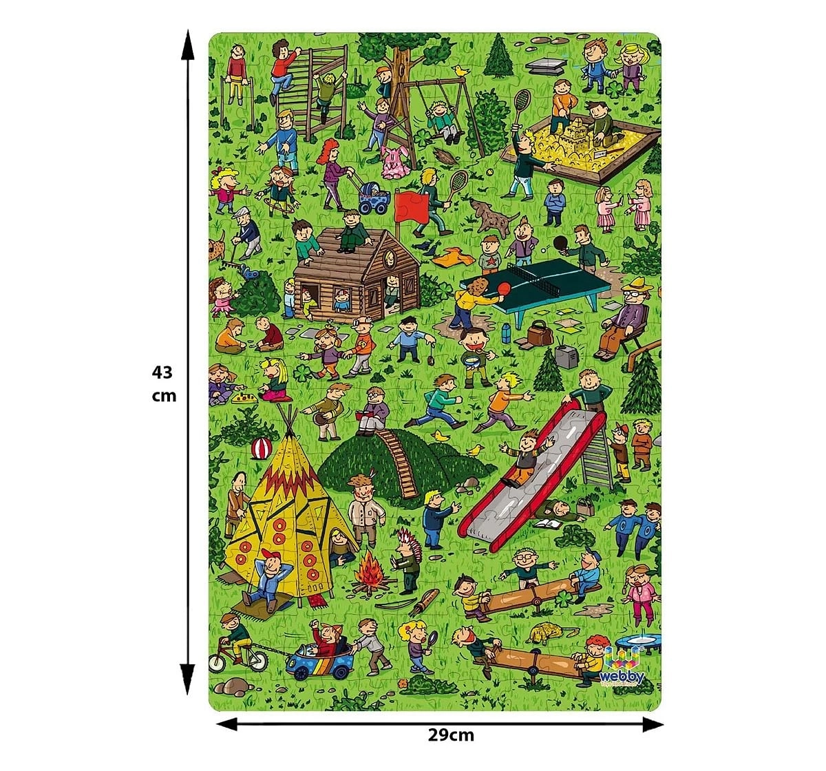 Webby City Park 252 Pieces Wooden Puzzle for Kids 6Y+, Multicolour