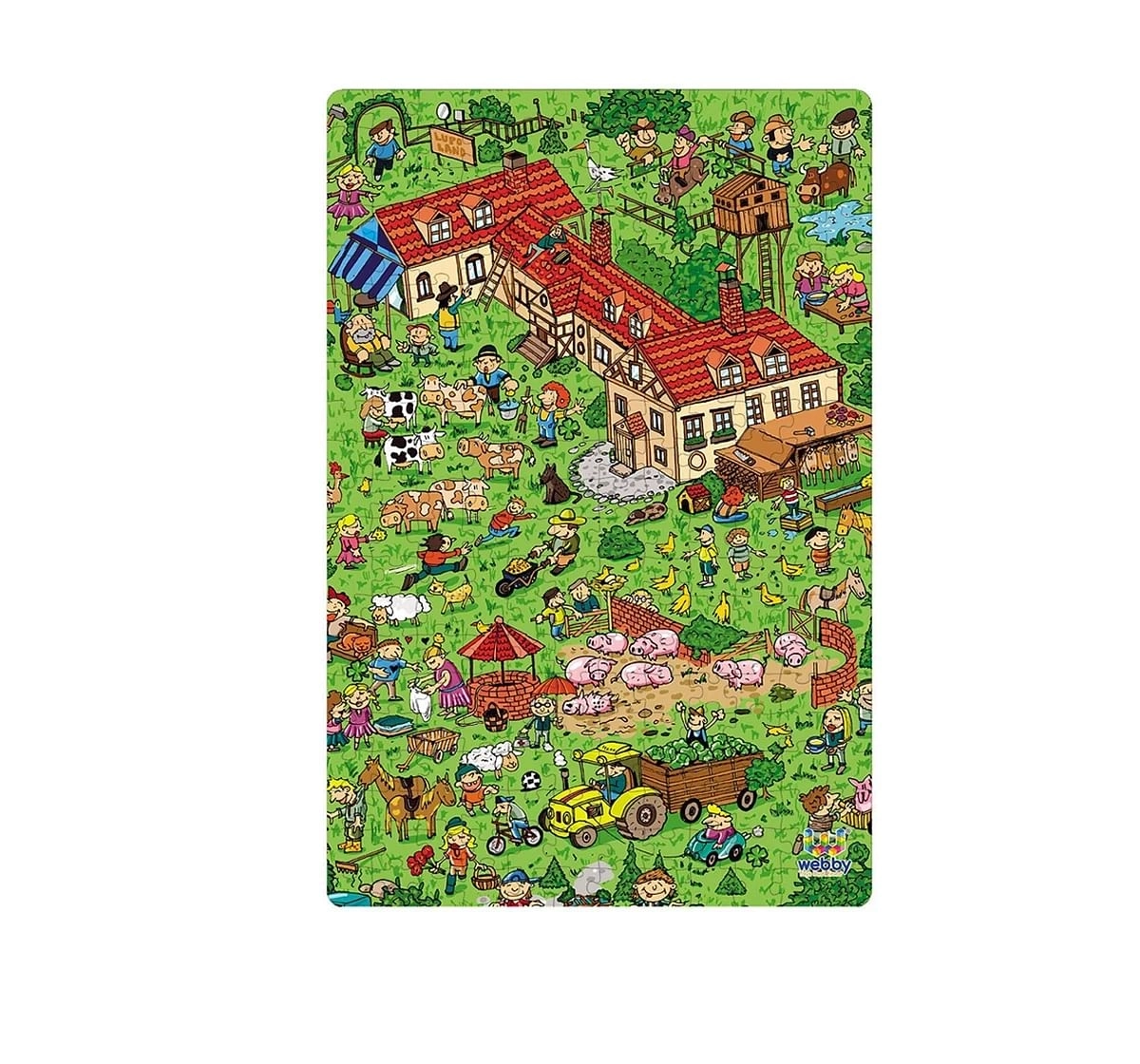 Webby Countryside 252 Pieces Wooden Puzzle for Kids 6Y+, Multicolour