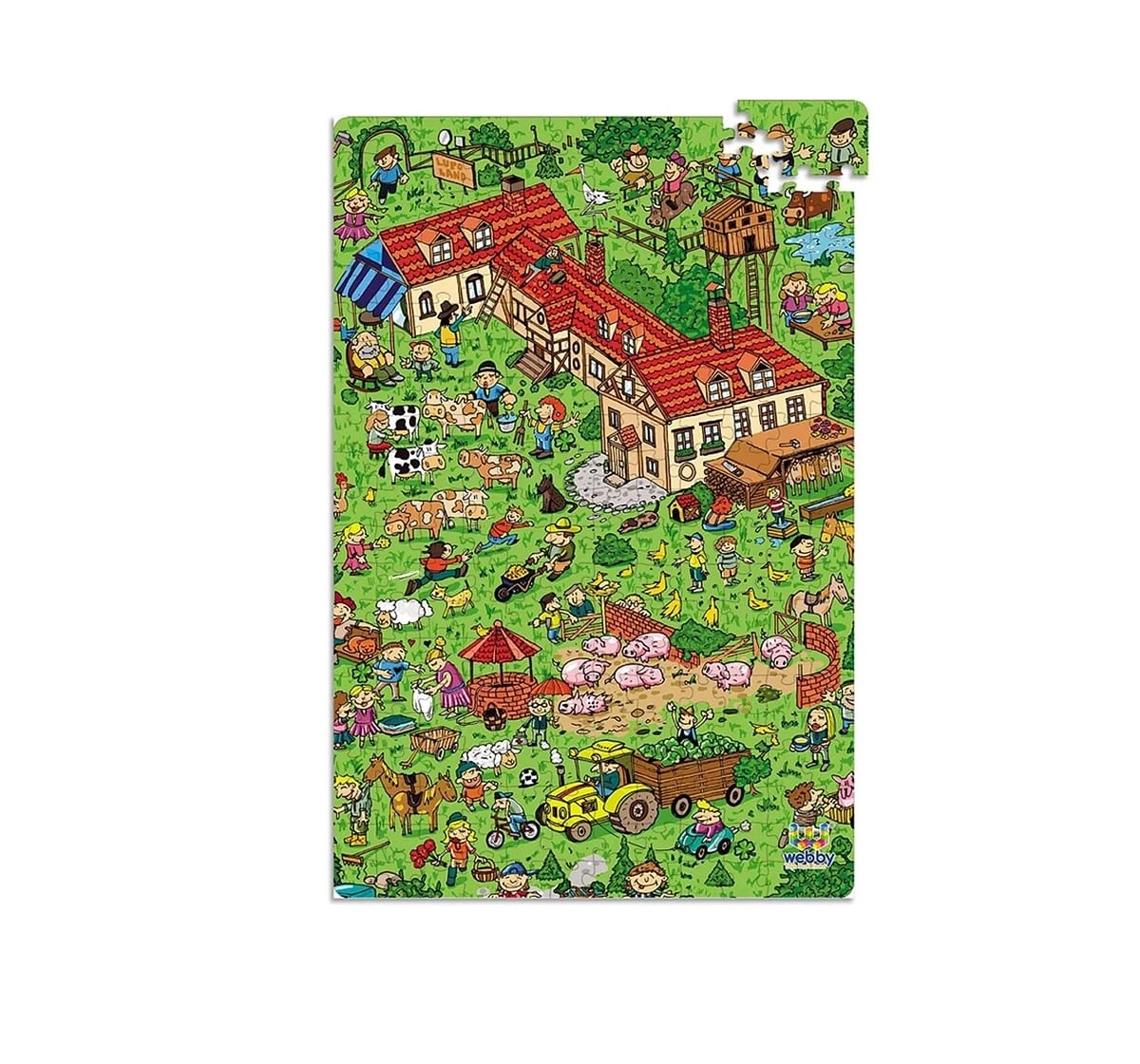 Webby Countryside 252 Pieces Wooden Puzzle for Kids 6Y+, Multicolour