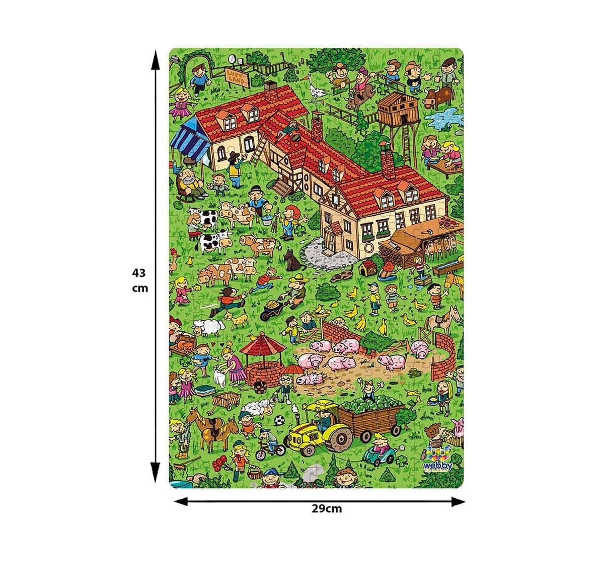 Webby Countryside 252 Pieces Wooden Puzzle for Kids 6Y+, Multicolour