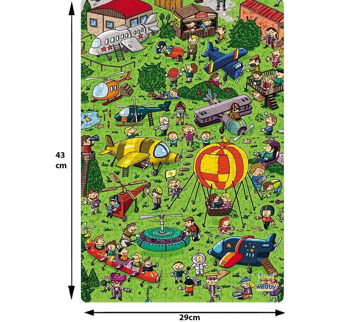 Webby Flight Exhibition 252 Pieces Wooden Puzzle for Kids 6Y+, Multicolour