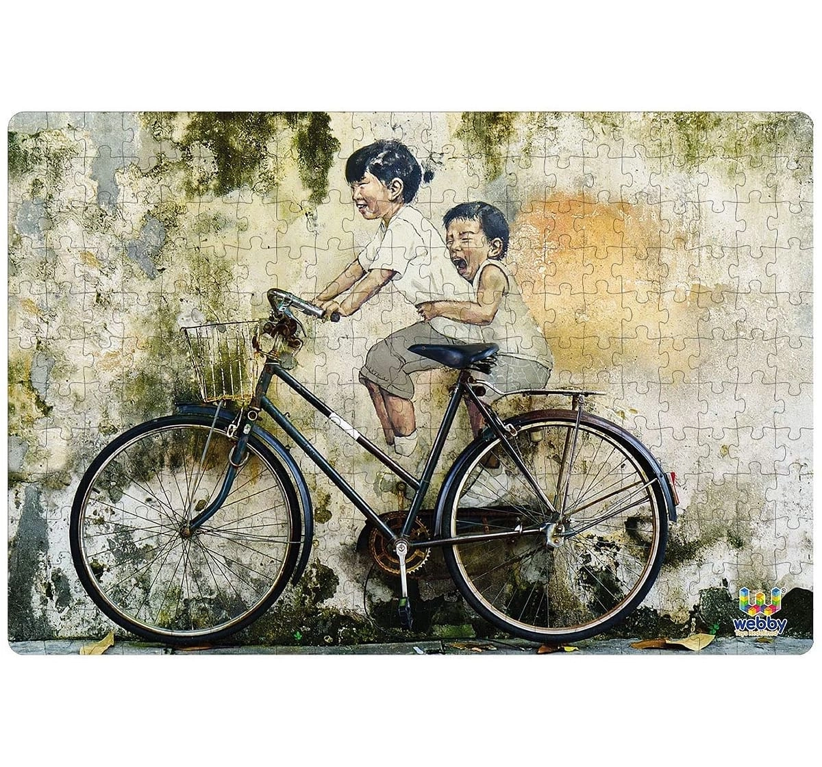 Webby Children On A Bicycle Puzzle Multicolour 6Y+