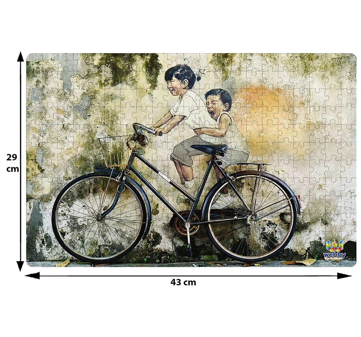 Webby Children On A Bicycle Puzzle Multicolour 6Y+