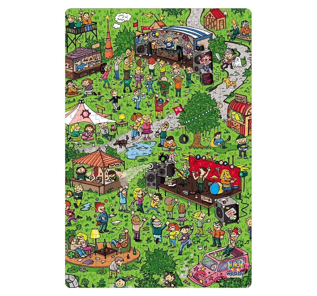 Webby Local Festival 252 Pieces Wooden Puzzle for Kids 6Y+, Multicolour