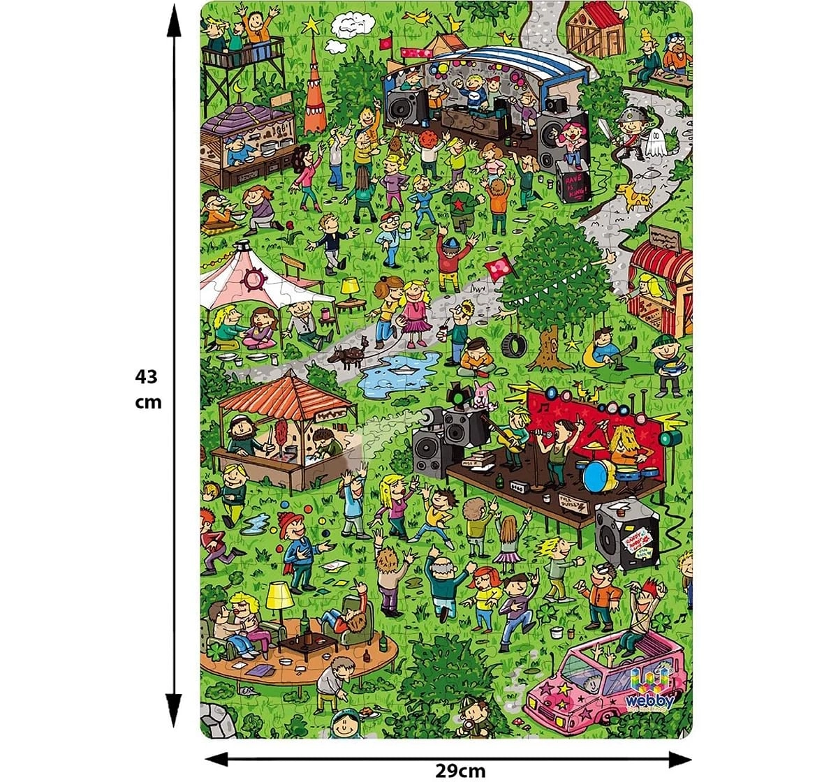 Webby Local Festival 252 Pieces Wooden Puzzle for Kids 6Y+, Multicolour