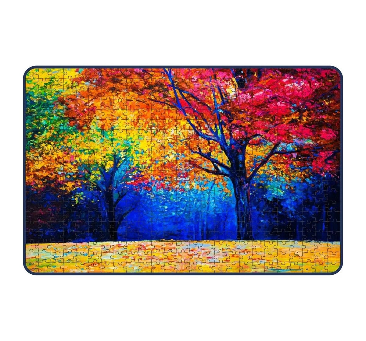 Webby Colourful Autumnn Trees 500 Pieces Wooden Puzzle for Kids 7Y+, Multicolour