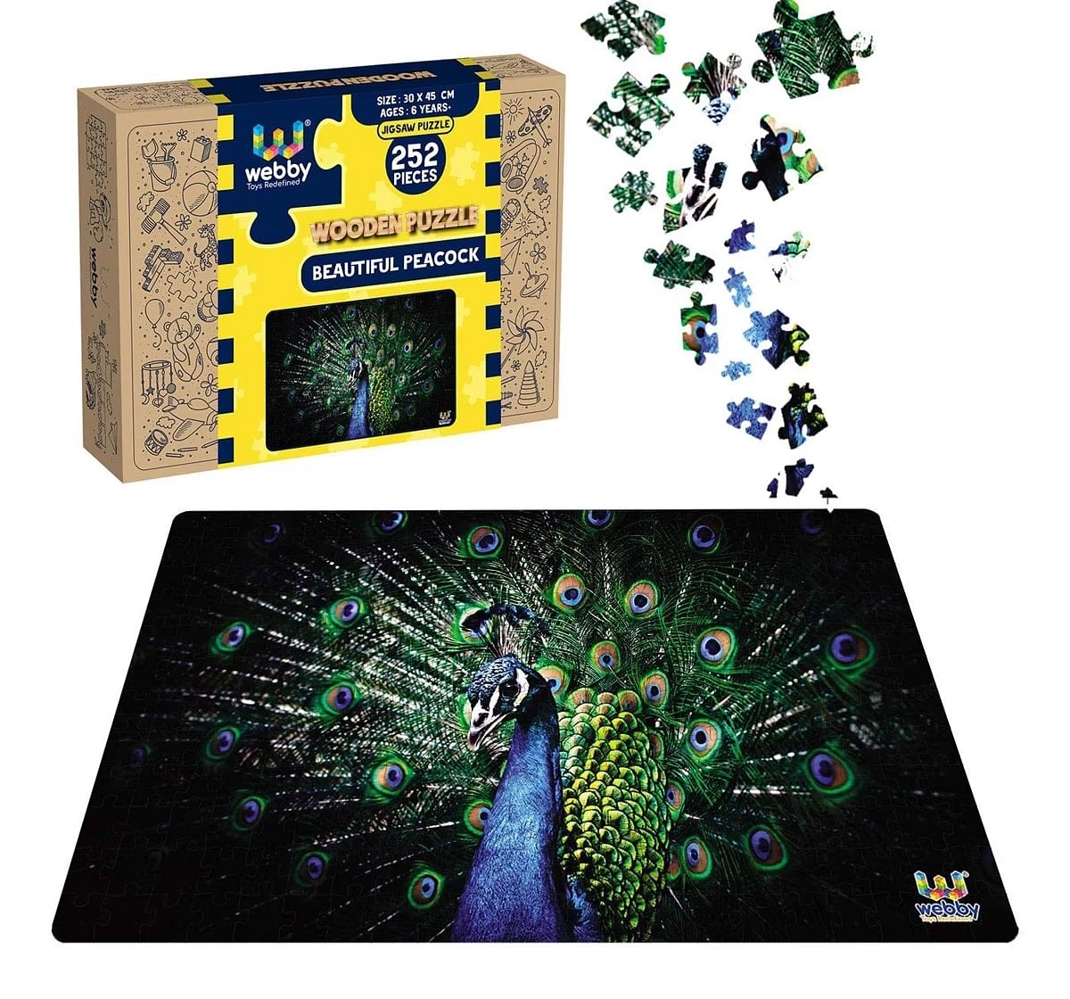 Webby Farm Family Wooden Jigsaw Puzzle, 24pcs, Multicolor – Webby Toys