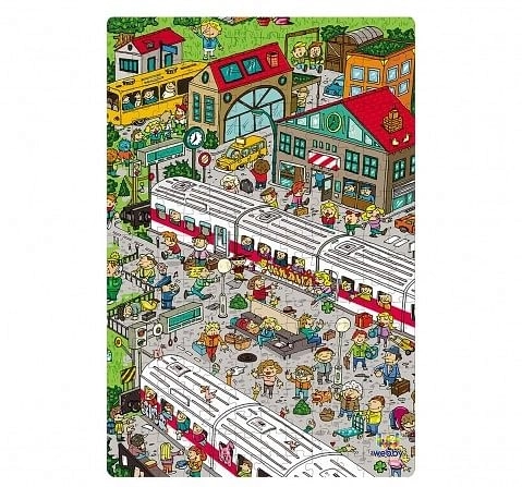 Webby Railway Station Wooden Puzzle 252pcs,  6Y+ (Multicolour)