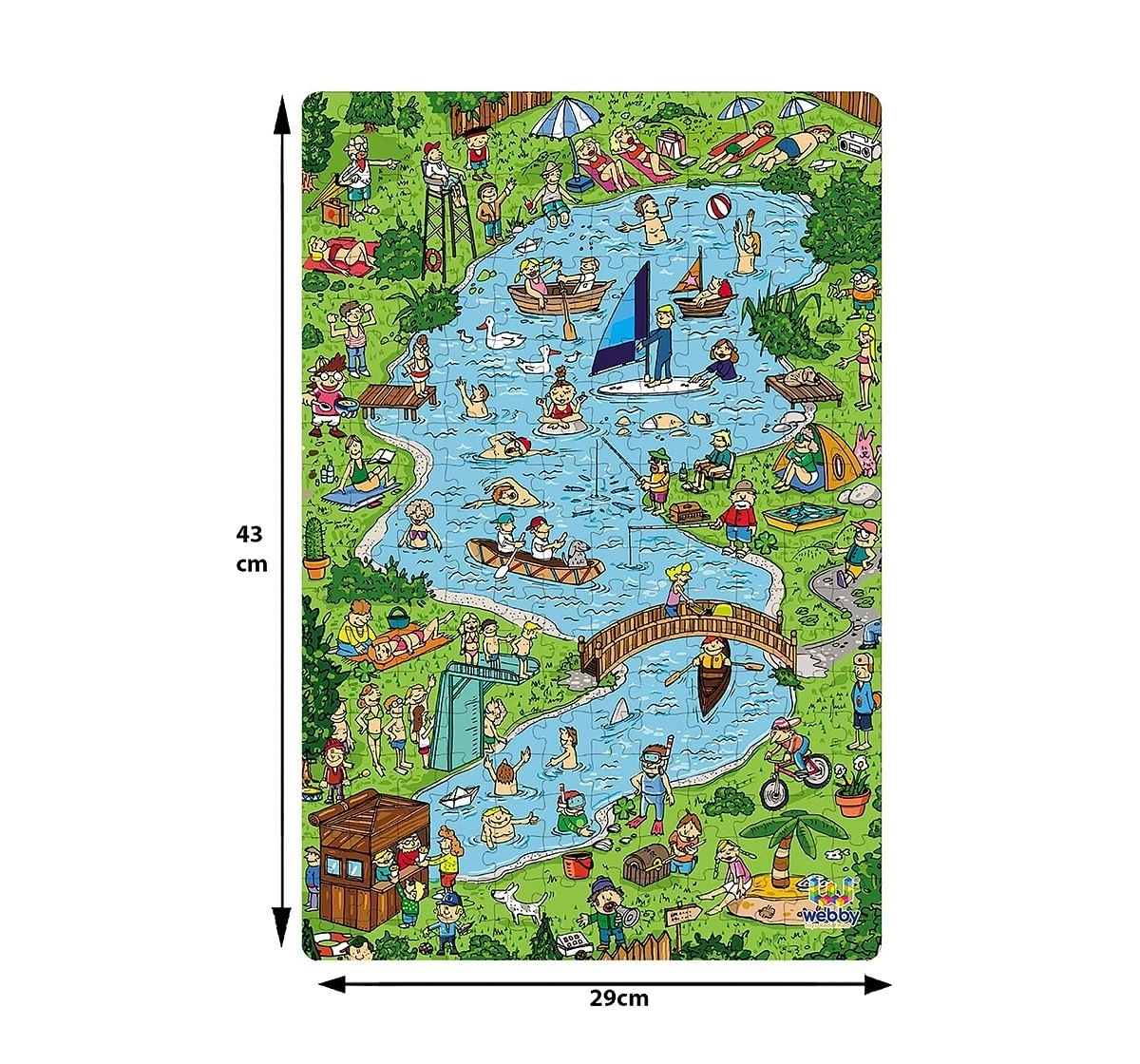 Webby Town Lake Wooden Puzzle 252pcs,  6Y+ (Multicolour)