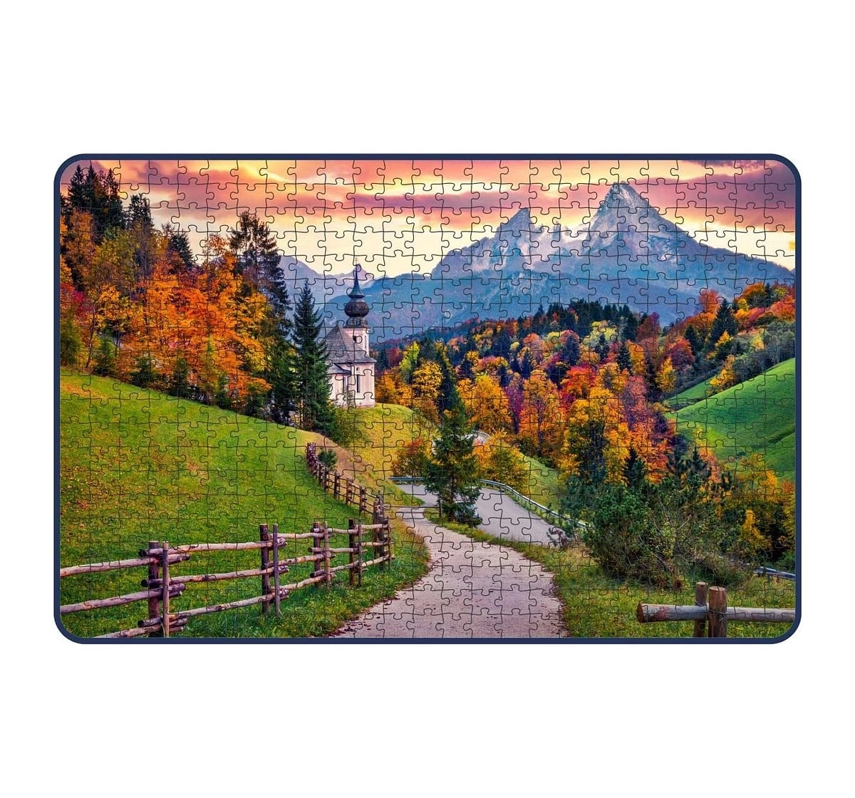 Webby Autumnn Sunrise 500 Pieces Wooden Puzzle for Kids 7Y+, Multicolour