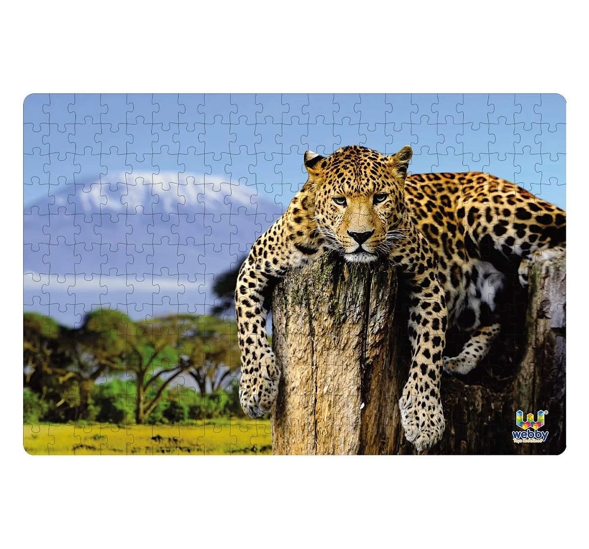 Webby Leopard Sitting 252 Pieces Wooden Puzzle for Kids 6Y+, Multicolour