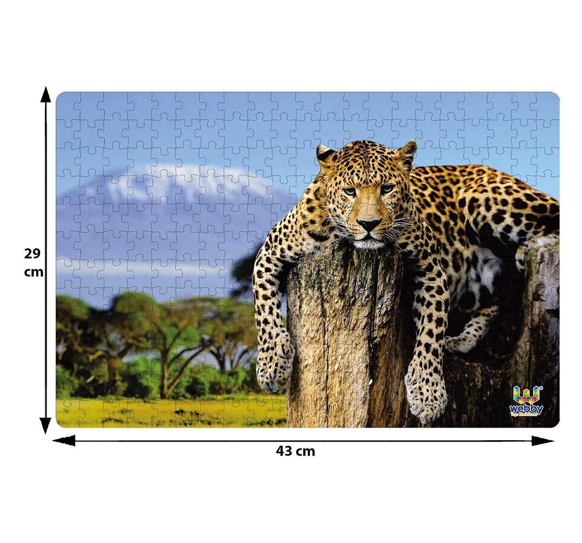 Webby Leopard Sitting 252 Pieces Wooden Puzzle for Kids 6Y+, Multicolour