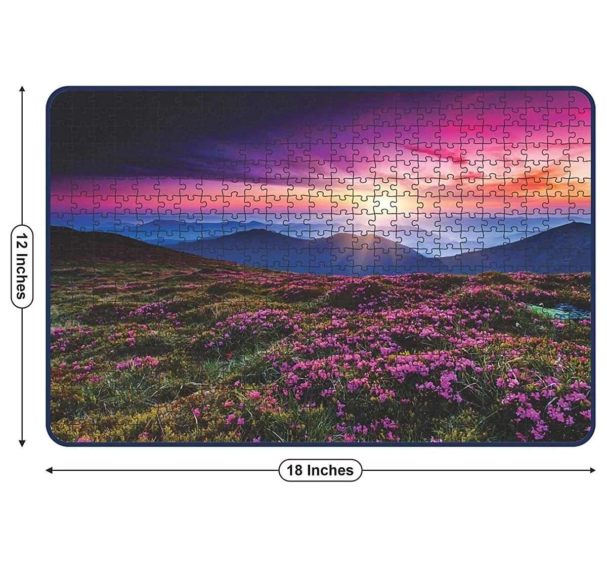 Webby Magic Flowers Sunrise 500 Pieces Wooden Puzzle for Kids 7Y+, Multicolour
