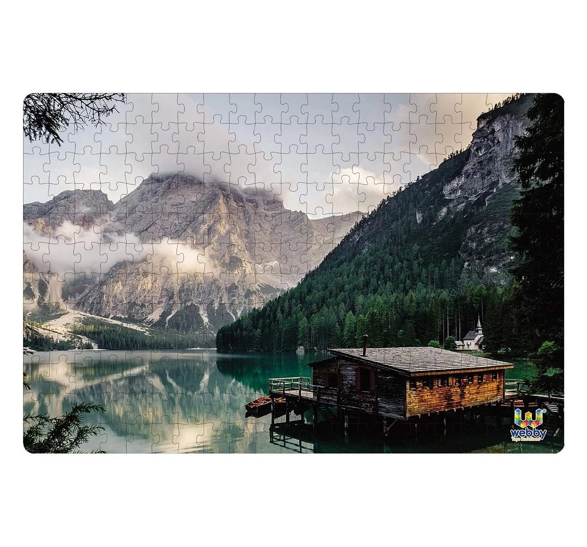 Webby Landscape Hut 252 Pieces Wooden Puzzle for Kids 6Y+, Multicolour