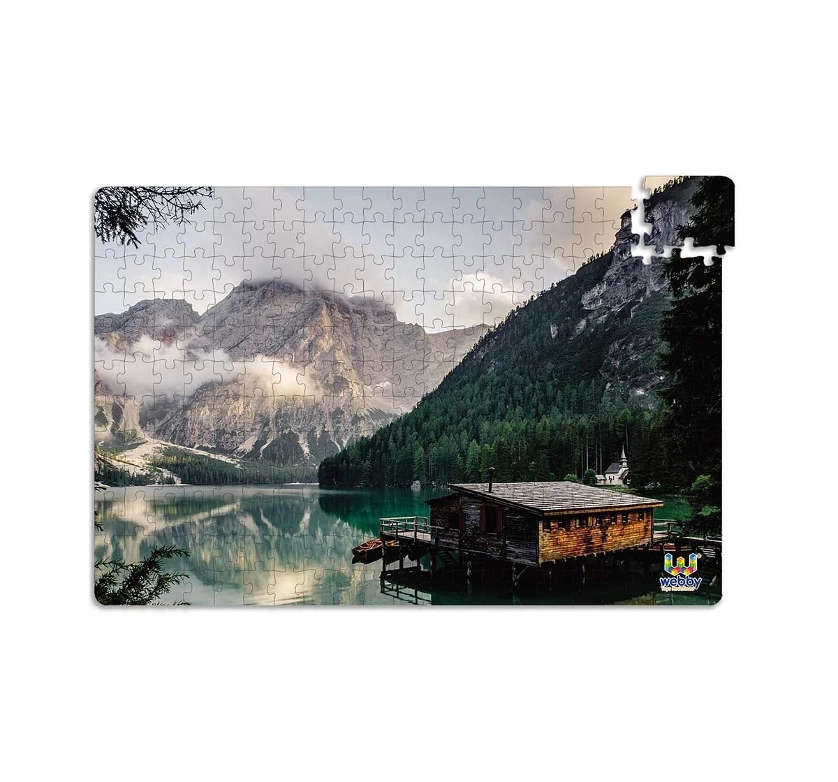 Webby Landscape Hut 252 Pieces Wooden Puzzle for Kids 6Y+, Multicolour