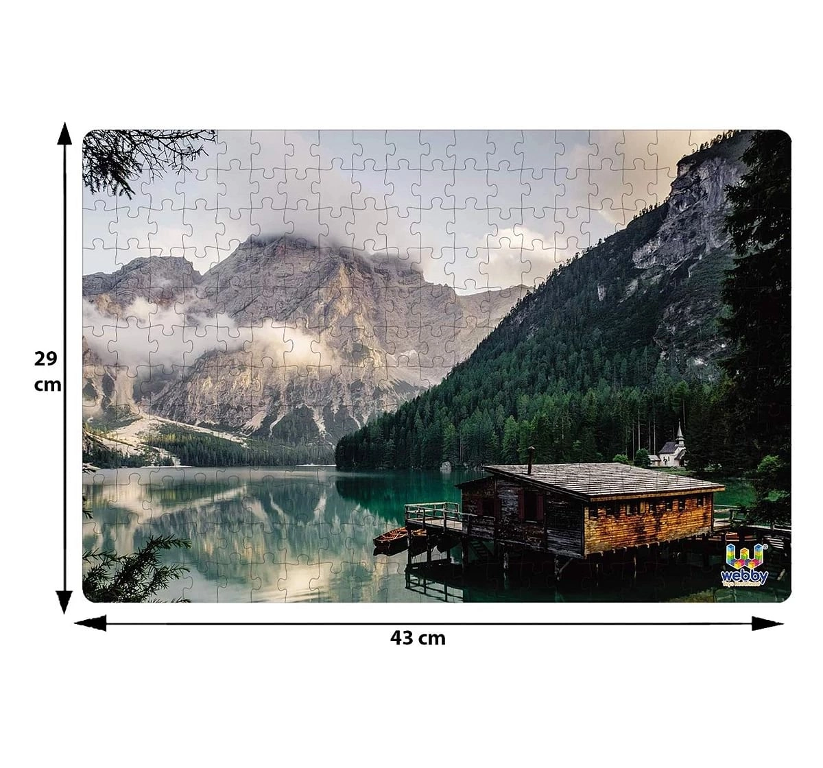 Webby Landscape Hut 252 Pieces Wooden Puzzle for Kids 6Y+, Multicolour