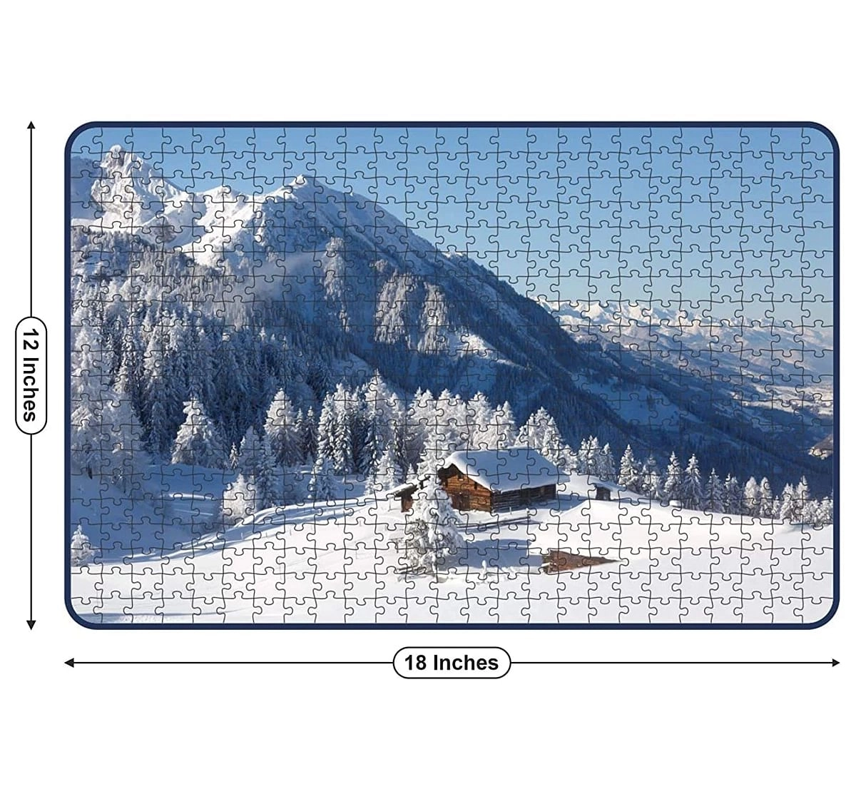 Webby Amazing Austrian Alps 500 Pieces Wooden Puzzle for Kids 7Y+, Multicolour