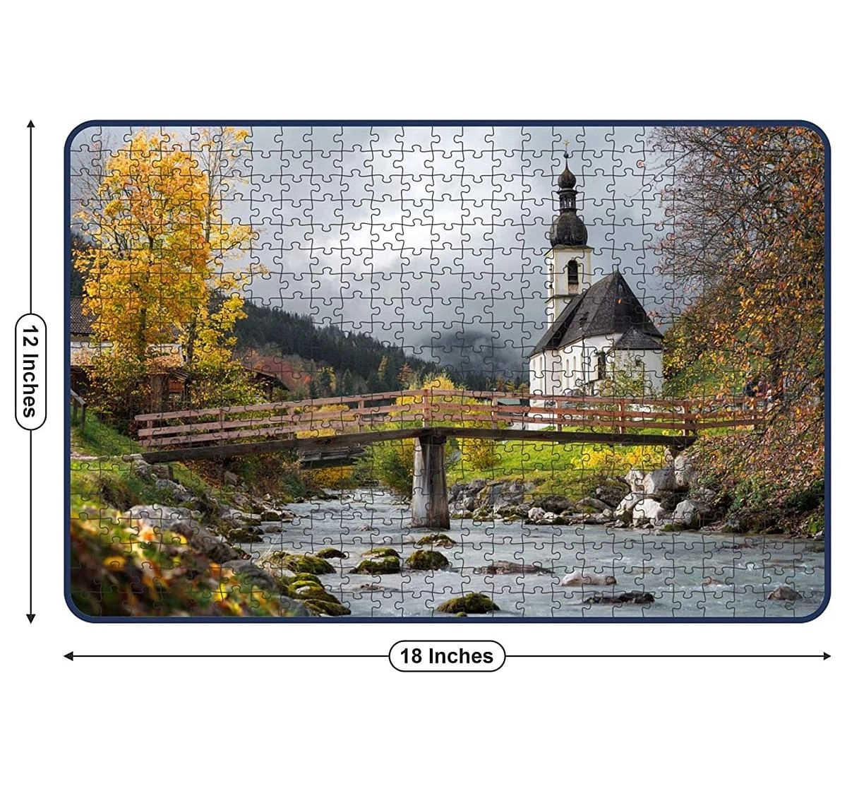 Webby Sebastian Germany 500 Pieces Wooden Puzzle for Kids 7Y+, Multicolour