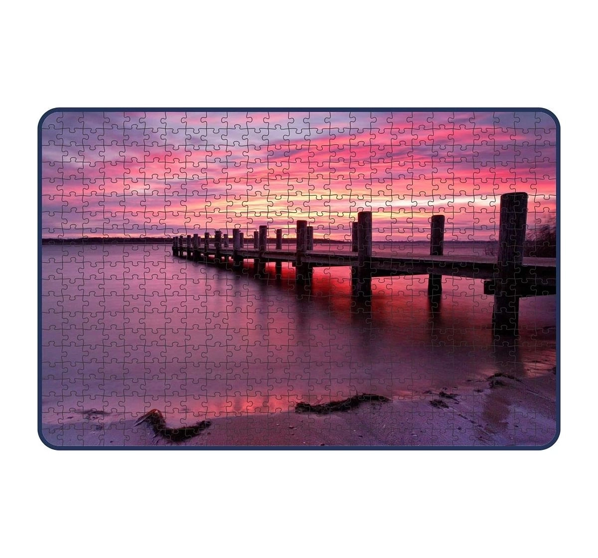 Webby Bridge Landescape Sunrise 500 Pieces Wooden Puzzle for Kids 7Y+, Multicolour