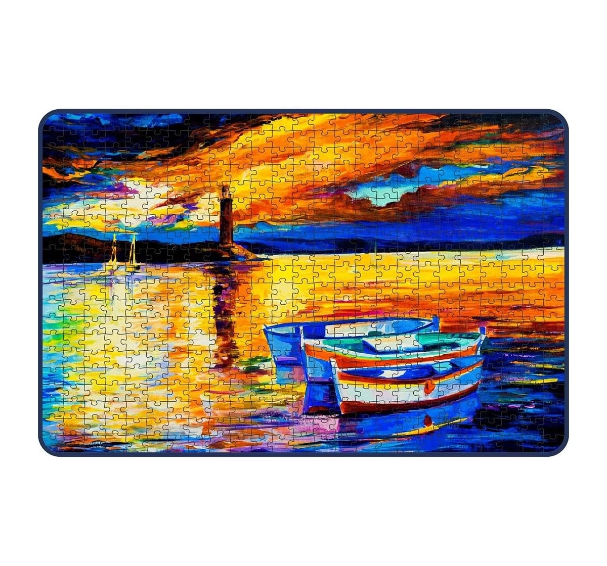 Webby Sunset Landscape 500 Pieces Wooden Puzzle for Kids 7Y+, Multicolour