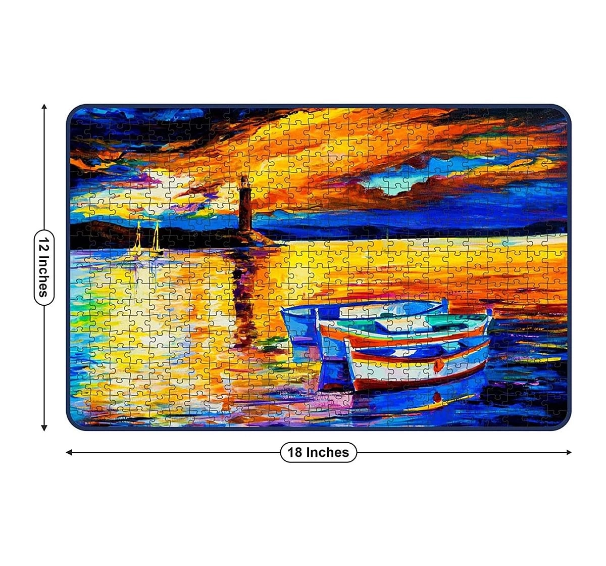 Webby Sunset Landscape 500 Pieces Wooden Puzzle for Kids 7Y+, Multicolour